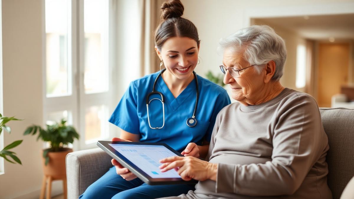 Case manager reviewing post-acute placement options with a discharge planning team in a hospital
